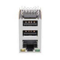 J6026M51UNL JY0-0016NL JW0-0006NL JW0-0013NL Conector RJ45 100/1000Base-T Alternativo con Puerto USB Dual Combinado y Leds Verdes/Amarillos