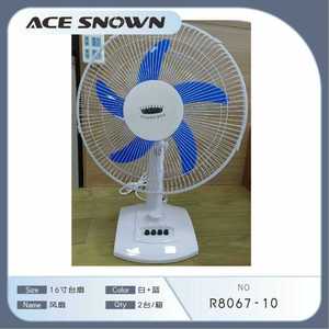 Ventilateur de table Ace5nowith 16 pouces, moteur AC 45W, pales bleues, grille blanche, 3 vitesses, oscillant, usage domestique - Product Image 3