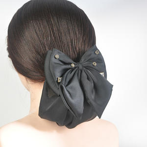 Pince à cheveux pour femmes avec nœud papillon Barrette à <span class=keywords><strong>gros</strong></span> nœud Barrette vintage pour cheveux - Product Image 2