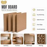 Panneau MDF mélaminé résistant à l'humidité de qualité E1 4x8 pour meubles de cuisine intérieurs, écologique, première qualité, garantie 5 ans