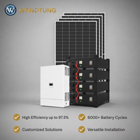 Système d'énergie solaire hybride hors réseau 30KW 50KW 60KW 80KW 100KW Panneaux solaires avec batterie et onduleur Kit solaire complet pour la maison