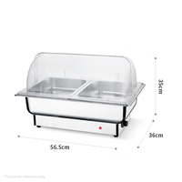 Chauffe-Plats Électrique Commercial en Acier Inoxydable Grand Format – Plats de Présentation pour Buffets d'Hôtels et Restaurants