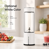 Mixeur portable multifonctionnel 450 ml rechargeable par USB, avec tasse en verre et mini-presse-agrumes en acier inoxydable, idéal pour la cuisine et la maison – Vente directe usine