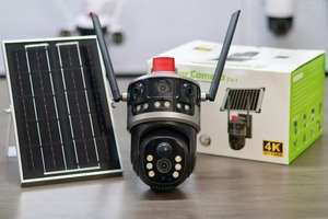 Eseecloud bốn ống kính 12MP PTZ IP Ngoài Trời 6K HD ba màn hình wifi an ninh tự động theo dõi 4K không dây CCTV 4G Sim Thẻ năng lượng mặt trời máy ảnh - Product Image 6