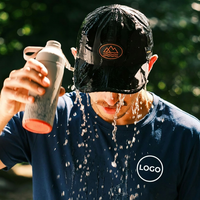 Gorras de Campamento de Malla de 5 Paneles con Logotipo Personalizado al por Mayor, Gorras de Viaje Ligeras de Nailon de Secado Rápido