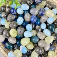 Huevos de Cristal Pulido de Alta Calidad al por Mayor, Cuarzo Rosa Azul, Citrino, Apatita, Ágata Volcánica, Huevos de 3 cm para Sanación y Decoración del Hogar