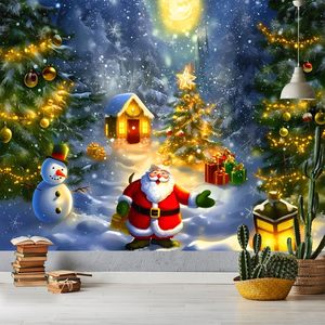 พรมแขวนผนังลายแมนดาลาหิมะสำหรับห้องนอนห้องนั่งเล่นสไตล์ศิลปะตกแต่งบ้านในวันหยุดฤดูหนาวเทศกาลคริสต์มาสมีในสต็อกสำหรับวันฮาโลวีน - Product Image 2