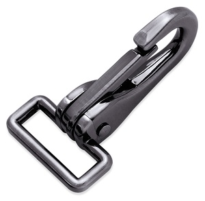 Accessoires en cuir : Mousqueton à ressort pivotant en alliage de zinc avec boucle rectangulaire - Product Image 2