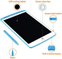 Tablette de dessin réutilisable LCD 10 pouces pour enfants écran rafale de couleur avec bouton d'effacement jouet éducatif de Table d'écriture pour tout-petits