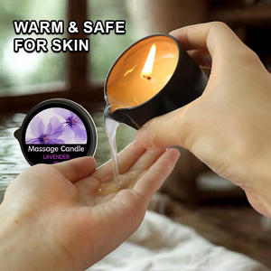 Hochzeits bevorzugungen Umwelt freundlich Kaufen Sie eine Get One 2oz * 2 Lavendel Aroma therapie Massage ätherische Öl Kerze mit Deckel - Product Image 2