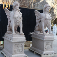 Estatua esférica de piedra para decoración de jardín, estatua egipcia de tamaño real para exteriores