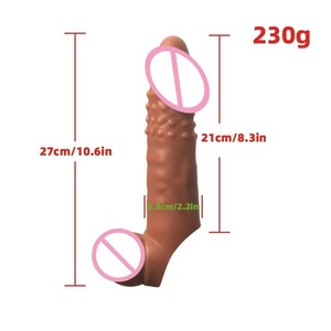 Funda <span class=keywords><strong>de</strong></span> Silicona <span class=keywords><strong>de</strong></span> 27 cm para Pene, Extensor <span class=keywords><strong>de</strong></span> Pene, Funda Reutilizable, Juguetes Sexuales para Parejas, Funda para Pene Masculino - Product Image 2