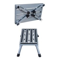 Escabeau télescopique pliable en aluminium léger EN 131 H.T.D HTD-X003, design moderne, plateforme 47,5x30cm, capacité 150kg, 1 unité