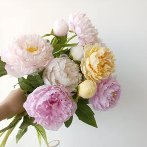 Flores Artificiales de Peonía de 3 Pétalos para Decoración del Hogar, Adornos para Sala de Estar, Bodas, Celebraciones de Acción de Gracias - Product Image 2