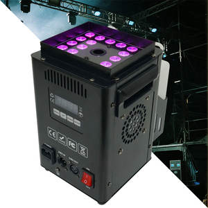 Machine à fumée verticale à jet de brouillard haut/bas 1200W avec 24 LED RGB, contrôle DMX, pour DJ, mariages et fêtes - Product Image 1