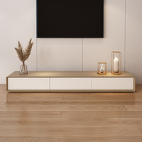 Meuble TV moderne de luxe extensible en bois, ensemble de meubles de salon avec console centrale et table basse
