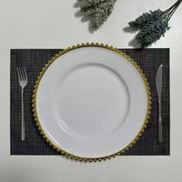 Assiette Ronde en Mélamine Blanche Haut de Gamme Style Occidental pour Entreprises, 100% Mélamine, Compatible Micro-ondes, Motif Uni, Vente en Gros