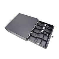 Secure Pos-System 8 Scheinen 4 Münzen Metallkassenregister Kassenschublade mit Schloss Box Bargeld Rj11