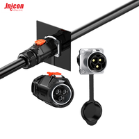 Connecteur circulaire étanche IP67 en nylon à verrouillage rapide 3 broches 80A 600V pour alimentation et signalisation, pack de batteries hybrides ESS, BMS, stockage d'énergie solaire