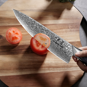 Juego de Cuchillos de Cocina Estilo Japonés HOMEFUL Profesional de 5 Piezas, Hojas de Acero Damasco de 67 Capas, Mangos de Madera Pakka, Cuchillo de Chef - Product Image 4