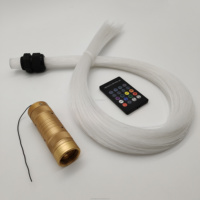 Remote Musik 7W 12V Sumber Cahaya Serat Optik LED Mini dengan Remote Control