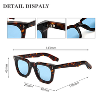 Lunettes de soleil vintage en acétate écaille de tortue, verres colorés polarisés, monture classique, pour homme et femme, idéales pour les voyages en plein air et la plage