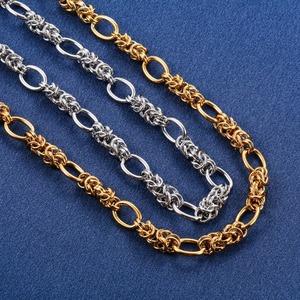 Collier ras du cou en acier inoxydable massif de 10 mm, maillons ovales, style punk hip-hop, couleur or, pour femmes et hommes, bijoux en métal - Product Image 4