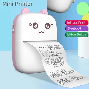 CE ROHS Russian spanish manual Wireless portable cartoon thermal printer handheld photos sticker label memo mini printer