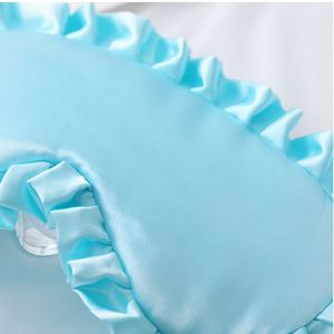 High Quality XR Ruffle Silk Fabric Cotton Material Breathable Eyemask with Shading <b>Light</b> Feature for Better <b>Sleep</b> at Home - Product Image 4
