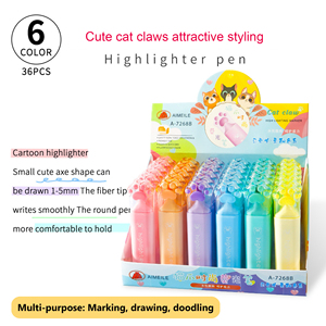 Chất lượng cao không độc hại nước dựa trên Huỳnh Quang Sơn bút lâu dài dễ thương Mini <span class=keywords><strong>Highlighter</strong></span> cho trẻ em của mất xiên Bộ - Product Image 3