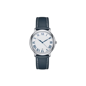 Cassa piatta orologio da donna Business con raffinato Understatement senza tempo eleganza cinturino in pelle zaffiro al quarzo - Product Image 1