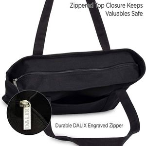 Manufacturer Custom Print logo Eco Friendly Black Cotton Canvas Tote <b>Bag</b> - Product Image 4