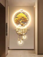Nouvelle décoration de la maison LED applique peinture 3D Fortune Arbre Peinture Décorative cadre en fer sculpté peinture mode moderne