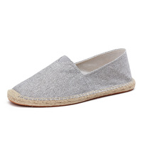 Chaussures en toile décontractées d'extérieur à semelle en chanvre naturel bon marché de dernière génération, vente en gros, chaussures unisexes en jute
