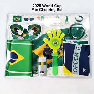 Nuevo Kit de Animación para Fanáticos de la Copa Mundial de Fútbol 2026 Brasil con Bandera, Bufanda y Gafas para Reuniones de Fanáticos y Celebraciones en Bares - Product Image 1