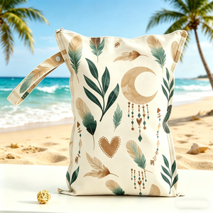 Bolsa Impermeable Reutilizable de Poliéster para Pañales de Tela, Ropa Sucia, <span class=keywords><strong>Guardería</strong></span>, Playa, Viajes - Lavable a Máquina con Cierre - Product Image 1