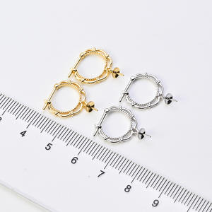 ชุดเครื่องประดับเงินแท้ S925 แบบ DIY ตัวล็อคแบบห่วงขนาด 12 มม. พร้อมลูกปัดกลมขนาด 7-10 มม. ถาดเปล่าและอุปกรณ์ชุบเคลือบ ดีไซน์เรียบง่าย รุ่น 20828 - Product Image 2