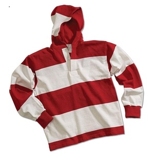 <span class=keywords><strong>Maillot</strong></span> de <span class=keywords><strong>rugby</strong></span> super lourd à capuche pour <span class=keywords><strong>homme</strong></span> en coton avec rayures et manches longues - Product Image 2