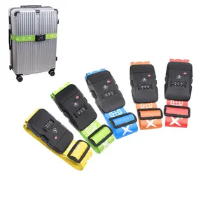 Wholesale Bulk Printed Adjustable Solid Color Nylon Luggage Strap Width 5cm Length 180cm Optional Buckle