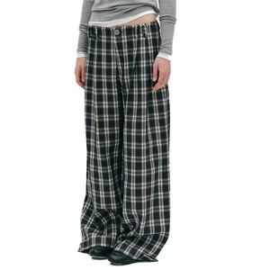 Wholesale Classic <b>Plaid</b> Loose Wide-leg Men's Trousers High-Quality <b>Plaid</b> Men's Suit <b>Pants</b> Classic Pleated Men's Dress <b>Pants</b> - Product Image 2