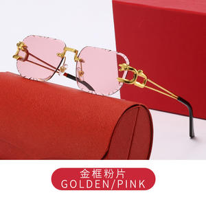 Gafas de Sol Retro de Diseñador, de Alta Calidad, con Doble Puente, Montura Metálica con Cabeza de Leopardo, Marca de Lujo - Product Image 6