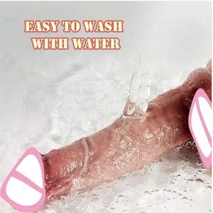 Masturbatore Telescopico Oscillante Multifrequenza Vibrante in Silicone Morbido Impermeabile IPX7 Dildo Femminile per Adulti - Product Image 2