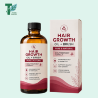 Huile de romarin pour la croissance des cheveux et ensemble d'huile de ricin |   Formule légère pour le traitement du cuir chevelu, nourrit les cheveux et aide à réduire les pointes fourchues