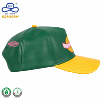 Casquettes de baseball classiques en tissu PU à deux tons, style OEM ODM, 5 panneaux, avec logo imprimé personnalisé pour unisexe, streetwear