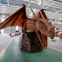 GTAD33 Jurassic Theme Park Animatronic Dragon Flying simulation western dragon model