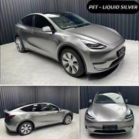 Film de protection pour voiture PET, effet miroir brillant, sans résidus, sans danger pour la peinture d'origine, avec technologie Air Release, rouleau de vinyle pour covering de véhicule, directement de l'usine