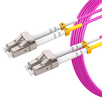 Cordon de brassage optique multimode OM4, câble de brassage à 2 fibres LC UPC vers LC UPC Duplex LSZH, câble de brassage 2,0 mm