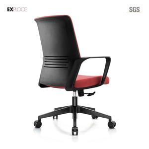 Hiện đại giá rẻ khuyến mãi vải đỏ giữa trở lại Ergonomic Bàn máy tính xoay lưới ghế - Product Image 4