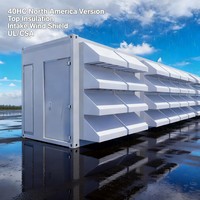 Conteneur de minage crypto ACT 40HC à refroidissement par air 2100 kW 100 ph 336 unités M60 Système de minage PDU intelligent Configuration personnalisée Construction rapide