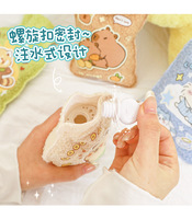 Capybara mignon hiver en peluche dessin animé sac à eau chaude Portable chauffe-mains et sac à main chaud étudiants pour trésor emballé dans un sac OPP